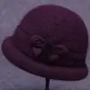 Boina cálida de otoño e invierno para mujeres mayores, sombrero de abuela moderno y grueso, sombrero tipo cubo de terciopelo dorado
