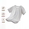 Camisetas Infantis para Meninos e Meninas, Tops Finos de Modal Classe A para o Verão, Roupas de Casa de Manga Curta para Crianças, Pijamas de Manga Curta para Ar Condicionado