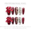 [Toma real original] colección de manicura de uñas postizas hechas a mano, parche de pegamento sólido, parche para uñas postizas