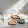 Jiahui Mei Molde de Silicona para Bandeja de Yeso Estrella de Mar Shell DIY Molde de Almacenamiento para Plato de Concha Marina de Resina Epoxi