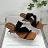 Sandalias de Diseño Nicho Estilo Coreano para Mujer, Verano 2026 Nuevas Retro Plataforma Cuadrado Abiertas Slip-Ons