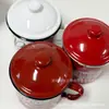 Jarra de Esmalte para Manteca Transfronteriza con Tapa, Tarro Antiguo para Almacenar Manteca, Recipiente para Almacenar Manteca, Tarro de Esmalte para Almacenar Manteca, Condimento