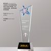 Trofeo de Premio Grabado Impreso a Color con Forma de Estrella de Cinco Puntas para Equipos Ganadores de Competición, Trofeo de Cristal, Medalla, Premio, Regalo Conmemorativo Empresarial
