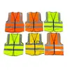 Chaleco de Seguridad Reflectante Chaleco para Trabajador de Obra de Construcción Tráfico Fluorescente Transpirable Ropa Reflectante Saneamiento Tiras Reflectantes