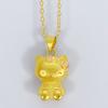 Yihua vacío oro lindo pegamento caricatura colgante gato KT gatito colgante tienda de oro oro duro 3d colgante gato k