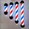 Luz Rotatoria para Peluquería Barbería Caja de Luz Led de Pared Salón de Belleza Publicidad Exterior Retro Anti-Redonda Colgante de Pared