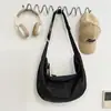 Bolsa Transversal Minimalista Estilo Coreano para Casal com Toque Descontraído, Bolsa Formato Dumpling Lua Cheia Crescente, Bolsa de Ombro para Festa de Estudante Viagem de Férias
