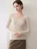 Suéter minimalista de luxo leve 100% caxemira pura para mulheres, blusa de cor sólida com gola redonda, blusa básica de tricô, suéter de corte justo e afina a silhueta