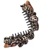 Presilha de Banana Fofa com Estampa de Leopardo de Desenho Animado Gatinha Modelo Novo 2026 para Criar um Penteado Volumoso, Acessório de Cabelo para Meninas