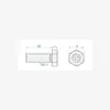 PAX01-M8 M10 M12-L5 L10 L15 Parafuso Sextavado Externo com Furo Passante Rosca Fina Parafuso de Ajuste Oco