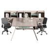 Mesa financeira T-type 2 pessoas estação simples escritório moderno quatro pessoas mesa de equipe e cadeira combinação