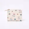 2026ins Cartera de monedas compacta con cremallera, estampado de dibujos animados lindos estilo coreano para estudiantes, billetera linda para mujeres, transfronterizo