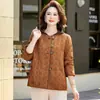 Ropa exterior de otoño para mujeres de mediana edad, chaqueta corta estilo chino, chaqueta casual con capucha para primavera y otoño