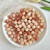 Fábrica de Contas Soltas Bodhi Cor Laranja - Contas Cilíndricas Retas Gravadas à Mão - Pulseira de Raiz de Bodhi Feita à Mão - Contas de Oração Portáteis