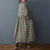 Vestido de Otoño Nuevo 2026 Talla Grande Estilo Coreano Holgado Vintage Cepillado a Cuadros Cálido Adelgazante de Longitud Media