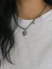 Collar de amor con tablero de ajedrez 2023, nuevo collar de sudadera de hip hop para mujer, diseño de nicho, accesorios explosivos con sentido