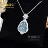 Colgante de Ágata Natural con Incrustaciones de Calcedonia en Plata S925 Estilo Chino Calabaza Verde Imperial Adorno Versátil de Jade Espuma de Agua de Alta Gama