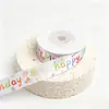 Cinta de Cumpleaños Infantil Transfronteriza Cinta para Pastel Cinta para Caja de Regalo Empaque de Regalo Cinta de Poliéster Suministro Directo del Fabricante