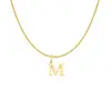 Collar con Colgante de Letra Inglesa A-Z de Venta Caliente Transfronteriza para Mujer Moda Acero Inoxidable Versátil Cadena para Clavícula Joyería