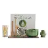Tigela de Matcha Japonesa da Amazon com Bico Conjunto de Chá de Cerâmica Acessórios para Cerimônia do Chá Suporte para Batedor de Chá Conjunto de Ferramentas Fornecimento Exclusivo Transfronteiriço