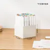 Porta-Canetas Plástico Criativo de Grande Capacidade Caixa de Armazenamento para Canetas Marcadoras de Mesa Atacado de Papelaria Balde de Armazenamento Porta-Canetas de Armazenamento de Papelaria