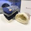 Sombrero para Hombre con Letra Pic con Forro Polar Engrosado Invierno a Prueba de Frío Cálido Sombrero Japonés Protección para las Orejas Sombrero de Punto Sombrero de Lana para Mujer