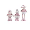 Cross-border novo retrátil velho boneco de neve boneca rosa lantejoulas boneca natal ornamentos decorativos de janela