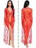 Suministro de Comercio Exterior Nuevo Europeo y Americano Sexy Encaje Malla Transparente Sexy Bata Camisón Venta Directa de Fábrica