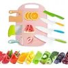 Productos en stock del fabricante: Cuchillo de Plástico de Seguridad para Niños de Jardín de Infancia, Cuchillo para Frutas, Tabla de Cortar de Plástico, Cuchillo para Pasteles, Juego de Cuchillos de Cocina