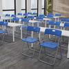 Silla de computadora, silla con respaldo simple, silla plegable de plástico para el hogar, silla de oficina portátil, silla de dormitorio para conferencias, silla para estudiantes