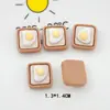 Mini Trompeta Juguete de Comida Huevo Pan Tostada Galleta Hot Dog Cuerda para el Cabello de Niños Pegamento de Crema Accesorios de Resina DIY