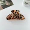 Clip Europeu e Americano de Venda Quente Novo Estampa de Leopardo Padrão de Alto Padrão Acrílico Traseira Cabelo Presilha Tubarão Acessório de Cabelo