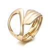 Pulseira transfronteiriça Europa e Estados Unidos moda não desbota combina com tudo senhoras senso de alta qualidade personalidade vazada abertura banhada a ouro pulseira de comércio exterior