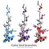 Flor al por mayor Colorida Soluble en agua Bordado Cuello Flor Bordado por computadora Pájaro Flor de ciruelo Ropa para niños Accesorios Parche