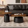 Juego de Mesa de Café Redonda de Madera Maciza para Sala de Estar de Segunda Mano Estilo Nuevo 2025 Apartamento Pequeño Retro Francés Especialmente Atractiva Mesa de Café
