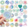 56 Nuevos Stickers Transparentes de Universo Cielo Estrellado Acuarela Transfronterizos para Mascotas Pegatinas Decorativas Hechas a Mano de Niños Soñadoras Difuminadas