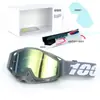 Set de Casco de Motocicleta Clásico en Stock, Gafas Todoterreno, Gafas de Exterior a Prueba de Viento, Gafas de Esquí UV, Gafas de Montar