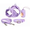 Novo Conjunto de Quatro Peças para Animais de Estimação Arnês Antimordida à Prova d'Água para Cachorro Guia de PVC para Cachorro Pequeno
