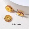 Acessórios de cristal DIY para pulseiras, contas espaçadoras douradas com areia, materiais para joias banhados a ouro cobre e acessórios de cordão feitos à mão