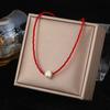 Collar de Perlas de Cristal de Lujo Ligero 2025 Nuevo Trendy Versátil Choker Cadena Clavícula Collar Estilo Simple Minimalista para Mujeres