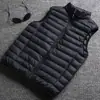Chaleco de algodón para hombre de comercio exterior transfronterizo otoño e invierno, capa interior ligera, chaleco de cuello alto, chaqueta cálida de talla grande