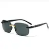 Nuevas Gafas de Sol Cuadradas Sin Marco Estilo Piloto de Moda con Aspecto de Alta Gama, Protección Solar y Gafas para Fotografía Callejera al Aire Libre