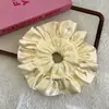Anillo para el Cabello Doble Cremoso Estilo Ins Coreano Clásico Lindo Color Sólido Chica Dulce Accesorios para el Cabello Plisados Dulces Anillo para el Cabello