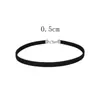 Collar de Cadena para Clavícula de Terciopelo Negro Estilo Punk para Mujer 0.5-2cm Múltiples Especificaciones Collar Corto Venta al por Mayor