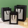 Bolsos con ventana transparente Regalos de Navidad Bolsas de papel con ventana al por mayor Bolsas para ramos Fabricantes directos
