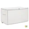 Caja de almacenamiento plegable translúcida esmerilada de PP, organizador de ropa impermeable y a prueba de humedad, artículos varios edredón armario escritorio almacenamiento
