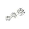Porca Sextavada com Flange Galvanizada Gb6177 Porca Antidesacoplamento com Arruela Integrada Superfície Serrilhada Antiderrapante Parafuso M3-M20