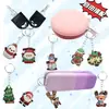 Llavero de Muñeco de Nieve Navideño Accesorios para Mochila Goma Suave de PVC Pequeños Accesorios de Regalo Colgante Personalizado DIY Colgante