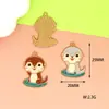 Acessórios DIY para Porquinho da Índia Aquático Pingente de Liga de Castor Pingente de Gotejamento de Óleo Decoração de Bolsa Acessórios de Animais Cartoon