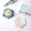 Alfombrilla de aislamiento térmico creativa para mesa de comedor, resistente al calor, para el hogar, hueca, para olla de arena, hexagonal, antiescaldaduras, 30 g